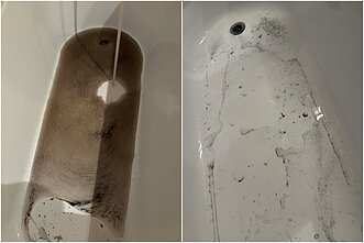 Iš vilnietės čiaupo jau kone savaitę bėga drumzlinas vanduo. 