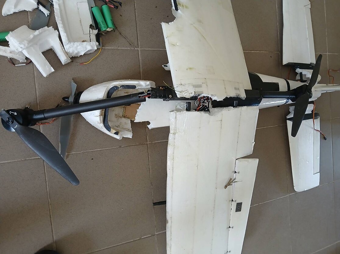 Šalčininkų rajone nutupdytas kontrabandinius rūkalus skraidinęs dronas