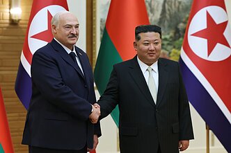 Aliaksandaras Lukašenka ir Kim Jong Unas
