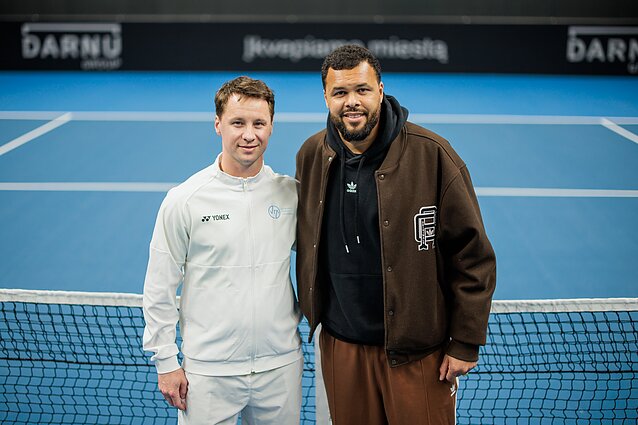 Ričardas Berankis ir Jo-Wilfriedas Tsonga Ričardas Berankis ir Jo-Wilfriedas Tsonga