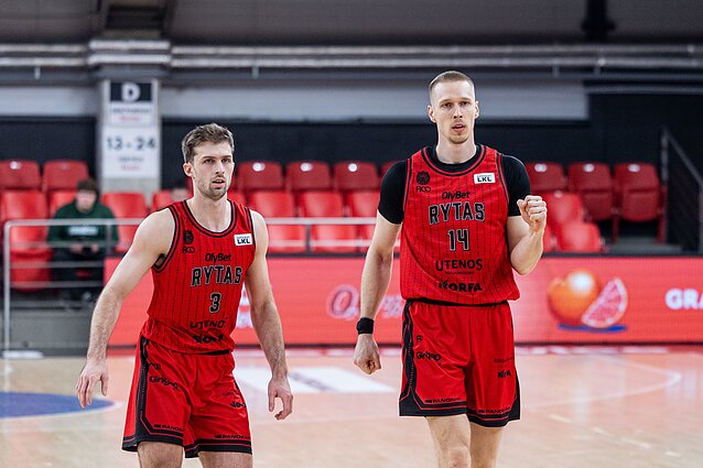 Augustas Marčiulionis ir Martynas Echodas. LKL: Vilniaus „Rytas“ – „Gargždai“