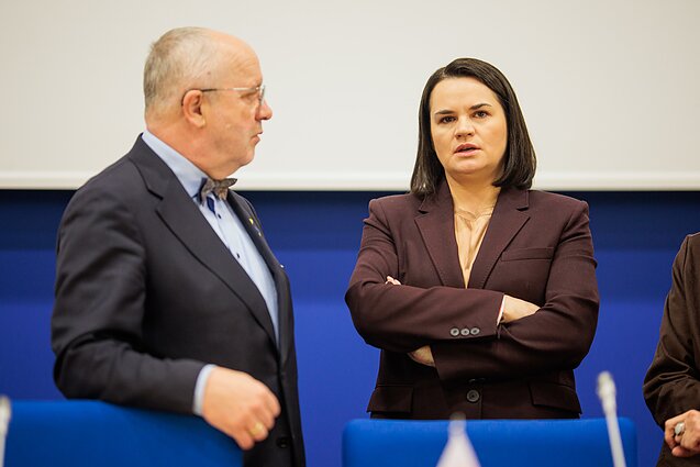 Juozas Olekas ir Sviatlana Cichanouskaja