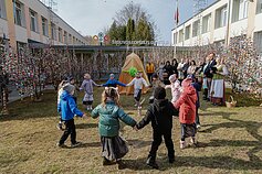 Easter Egg Garden props up in northern Lithuanian town