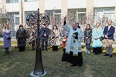 Easter Egg Garden props up in northern Lithuanian town