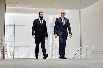Ahmedas Al Sharaa ir Friedrichas Merzas