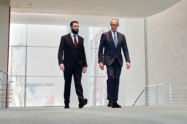 Ahmedas Al Sharaa ir Friedrichas Merzas
