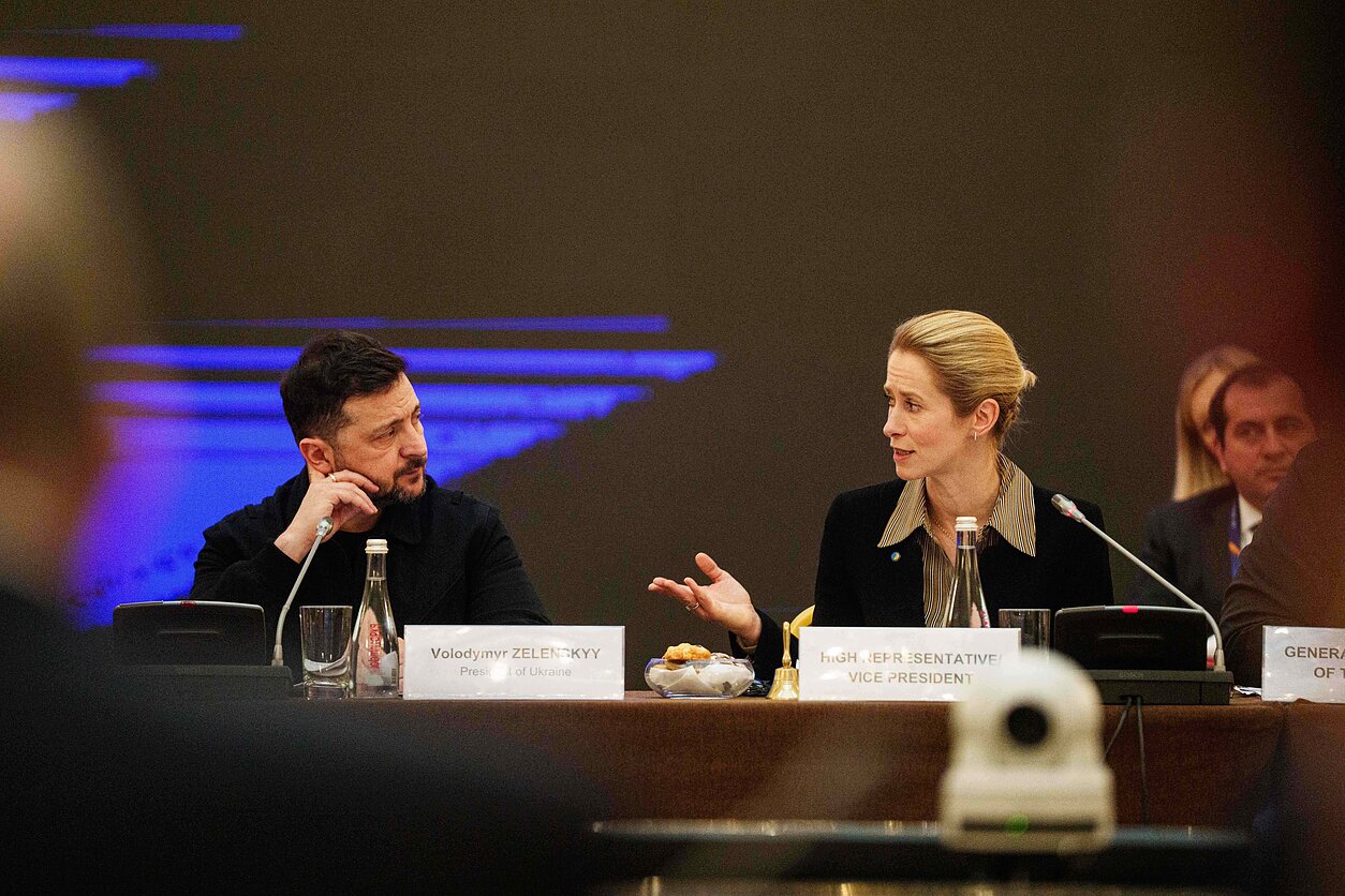 Ukrainian President Volodymyr Zelensky and EU High Representative Kaja Kallas in Kyiv Ukrainian President Volodymyr Zelensky and EU High Representative Kaja Kallas in Kyiv
