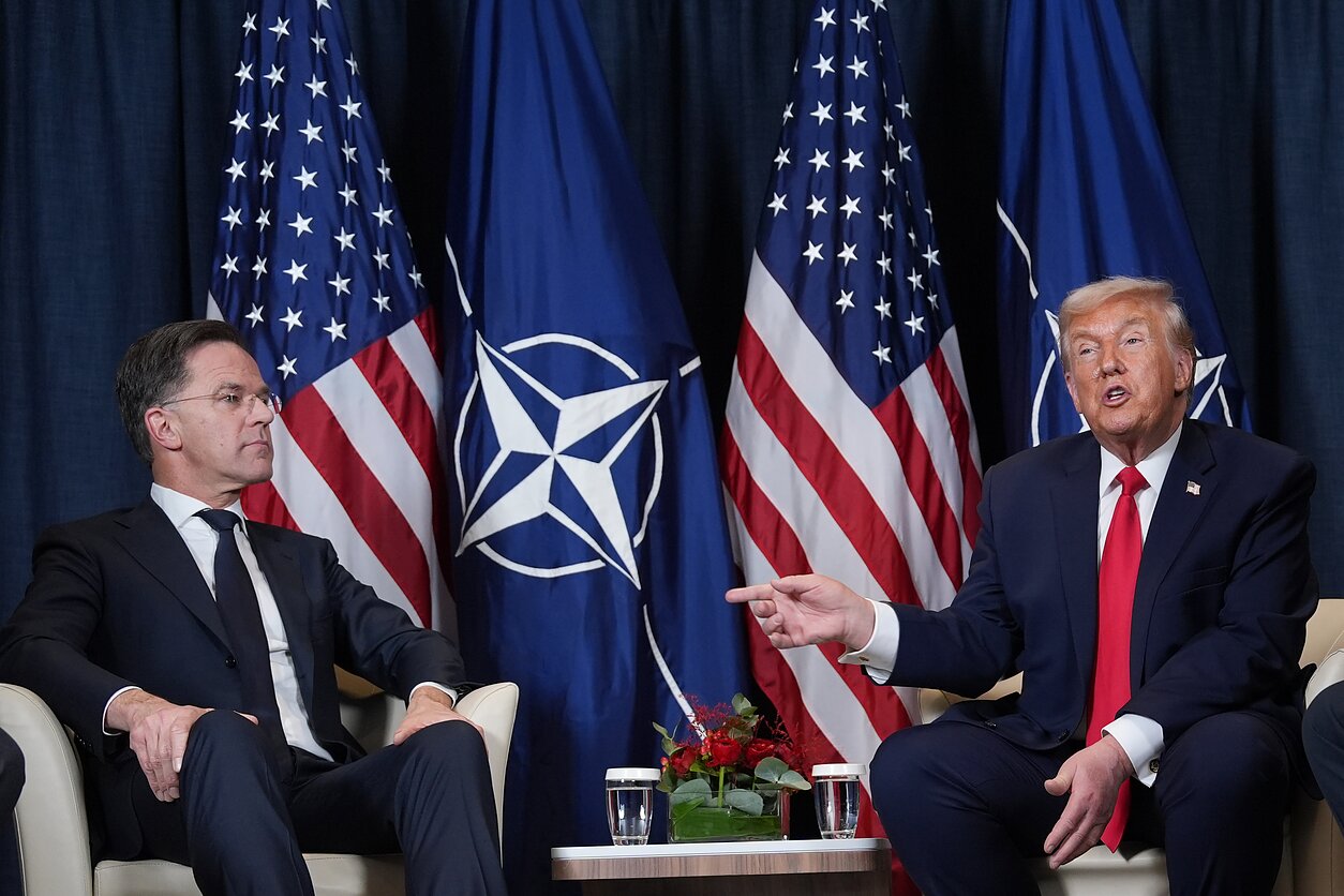 Markas Rutte ir Donaldas Trumpas Markas Rutte ir Donaldas Trumpas