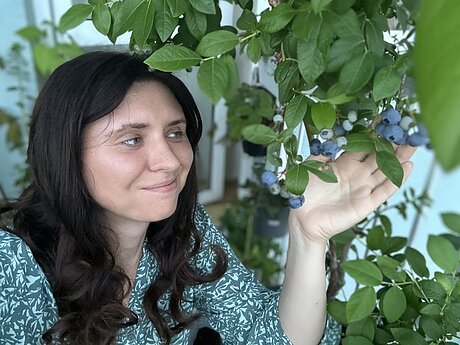 Rūta Simanavičienė balkone augina šilauoges