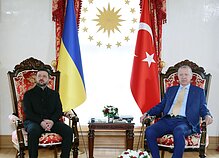Recepas Tayyipas Erdoganas ir Volodymyras Zelenskis. Recepas Tayyipas Erdoganas ir Volodymyras Zelenskis.