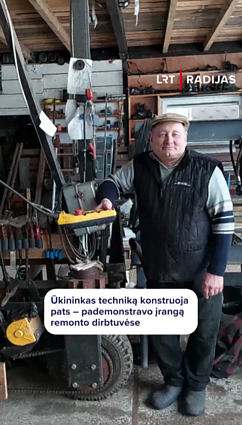 Kaišiadorių rajono ūkininkas visą techniką konstruoja pats