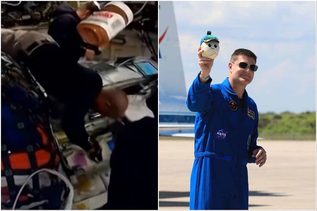 „Artemis II“ įgulos gabenamų daiktų koliažas „Artemis II“ įgulos gabenamų daiktų koliažas