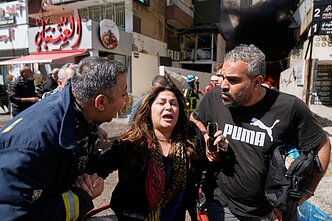 Israeli strikes on Beirut in Lebanon