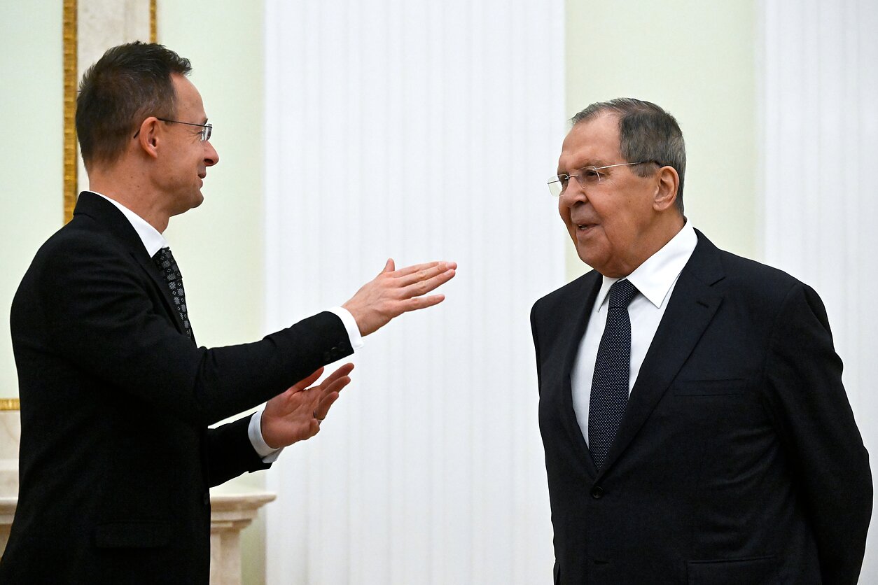 Peteris Szijjarto ir Sergejus Lavrovas