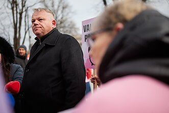 Pieno gamintojai protestavo prie Vyriausybės Pieno gamintojai protestavo prie Vyriausybės
