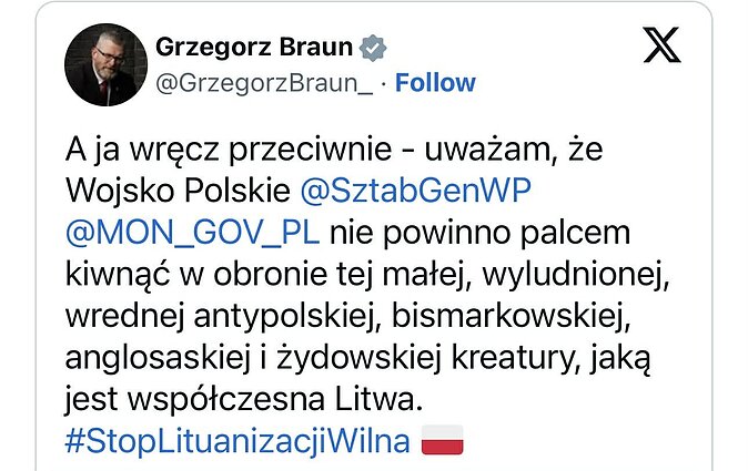 Grzegorz Braun o Litwie