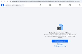 Įrašas socialiniame tinkle ištrintas