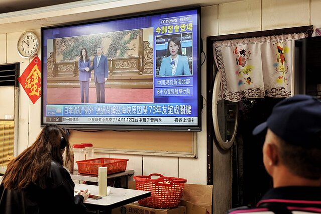 Per televiziją – Cheng Li-wun ir Xi Jinpingo susitikimas