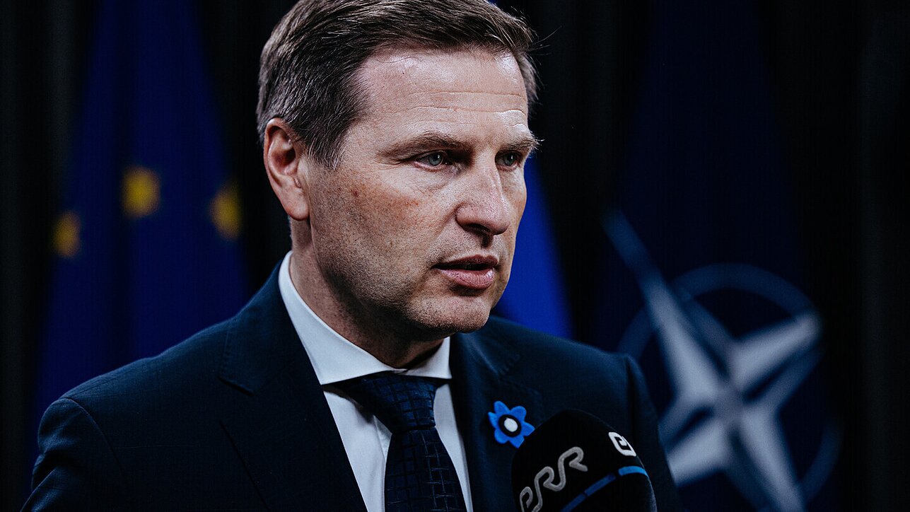 Estijos gynybos ministras Hanno Pevkuras Estijos gynybos ministras Hanno Pevkuras