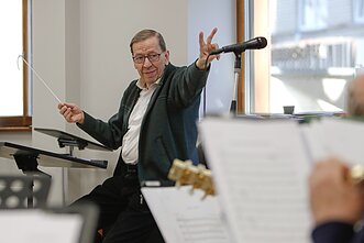 Šiaulių pučiamųjų orkestro vadovas Sigitas Vaičiulionis