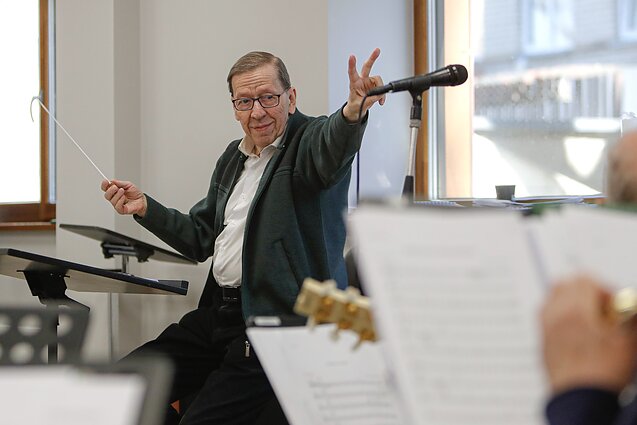 Šiaulių pučiamųjų orkestro vadovas Sigitas Vaičiulionis