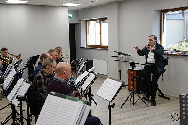 Šiaulių pučiamųjų orkestro vadovas Sigitas Vaičiulionis