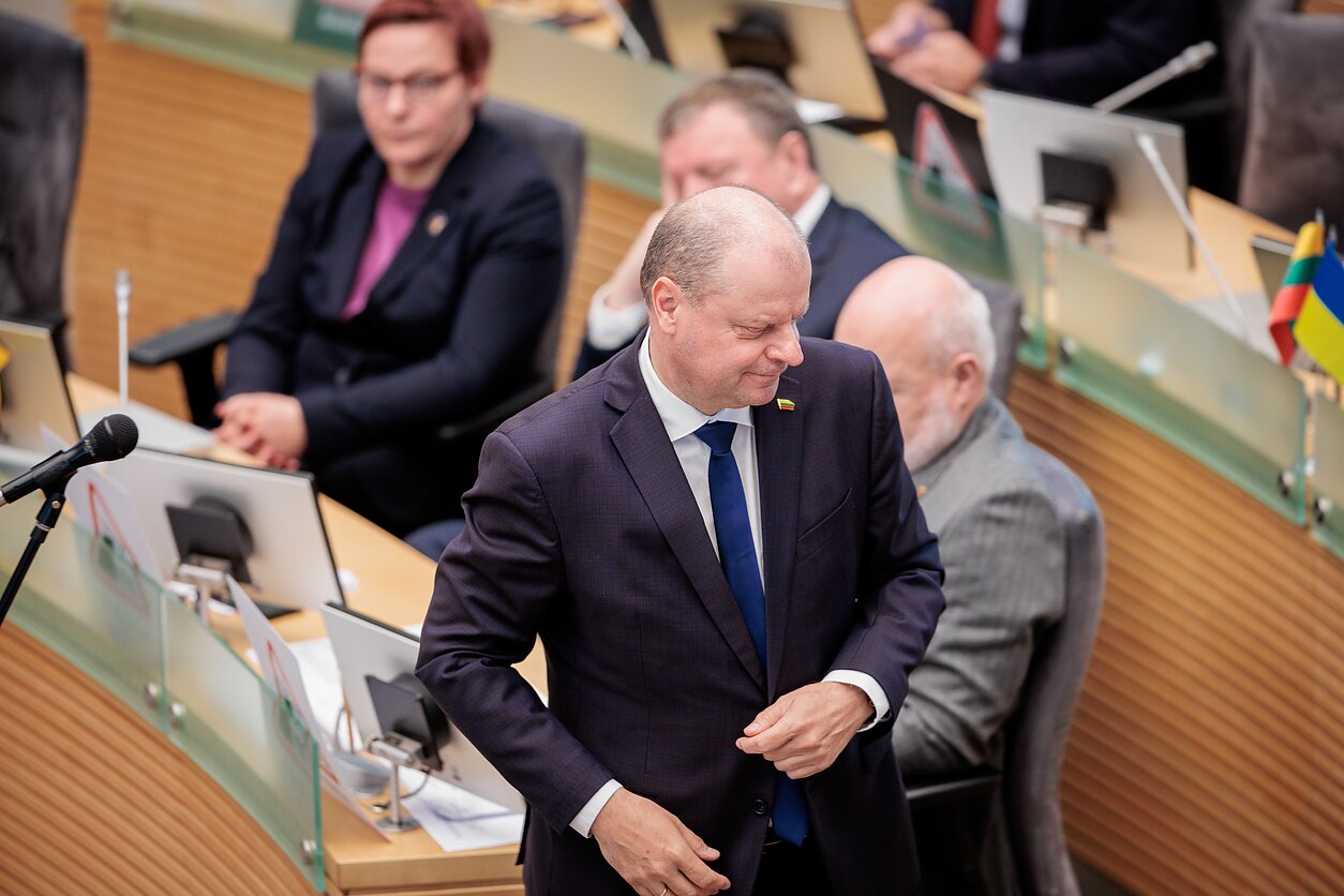 Seimo posėdis. Saulius Skvernelis Seimo posėdis. Saulius Skvernelis