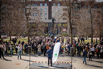 Nepriklausomybės aikštėje – protestas dėl Kapčiamiesčio girios išsaugojimo