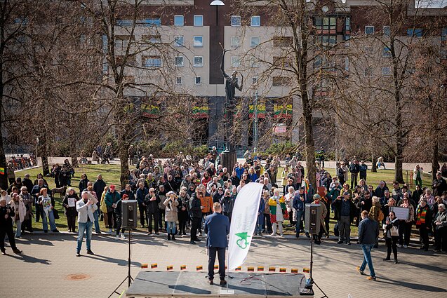 Nepriklausomybės aikštėje – protestas dėl Kapčiamiesčio girios išsaugojimo