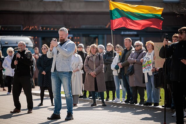 Nepriklausomybės aikštėje – protestas dėl Kapčiamiesčio girios išsaugojimo