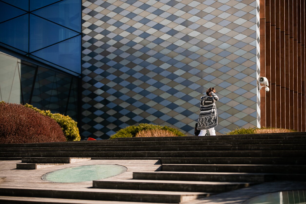 Viilnius central business district that houses the headquarters of major banks and their pension fund management subsidiaries