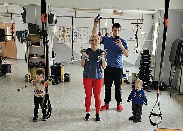 Monika Venskaitienė su šeima