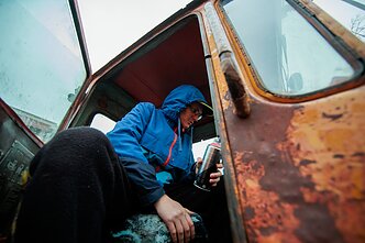 Buldozeris – protesto dėl LRT pataisų simbolis