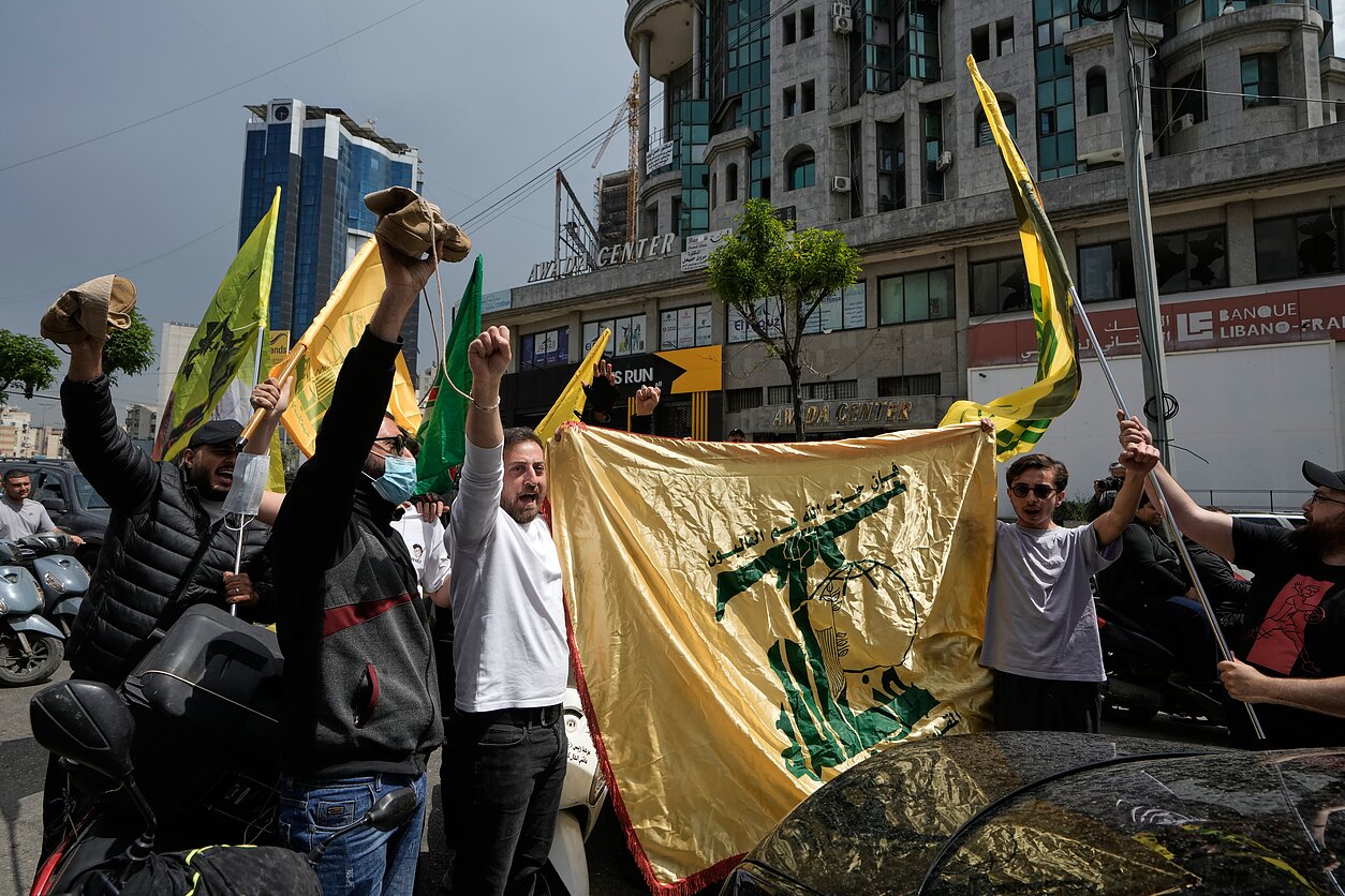 „Hezbollah“ rėmėjai Beirute „Hezbollah“ rėmėjai Beirute