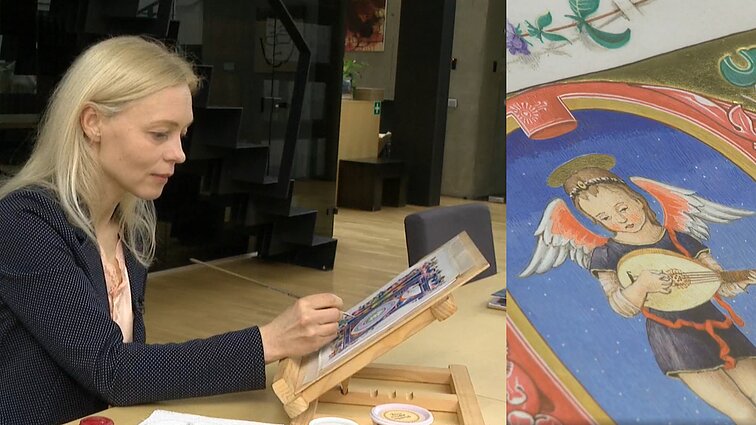 Iliuminuotas miniatiūras kurianti dailininkė: naudoti kiaušinio temperą įkvėpė viduramžių meistrai