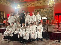 Kauno berniukų ir jaunuolių choras „Varpelis“ su meno vadovu Christianu Frattima. Valdovų rūmai. 2024