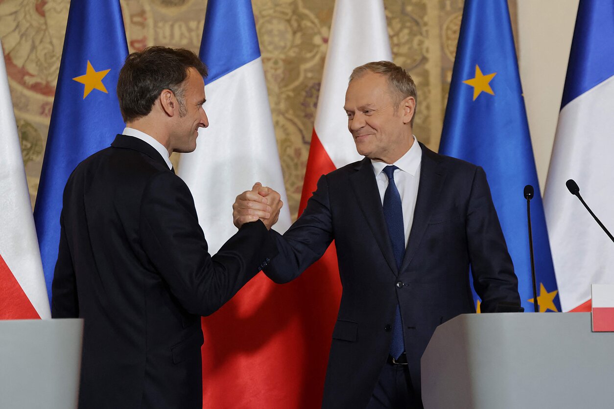 Emmanuelis Macronas ir Donaldas Tuskas