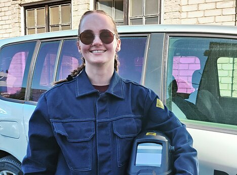 Giedrė pasirinko suvirintojos profesiją