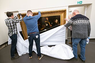 Į Lietuvą iš Ukrainos atvežtas Caravaggio paveikslas „Kristaus suėmimas“