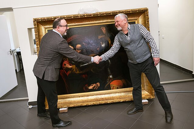 Į Lietuvą iš Ukrainos atvežtas Caravaggio paveikslas „Kristaus suėmimas“