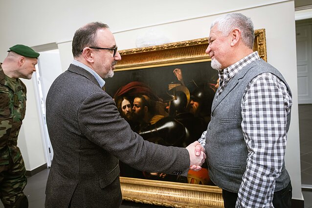 Į Lietuvą iš Ukrainos atvežtas Caravaggio paveikslas „Kristaus suėmimas“