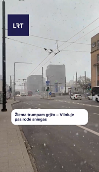 Žiema trumpam grįžo – Vilniuje pasirodė sniegas