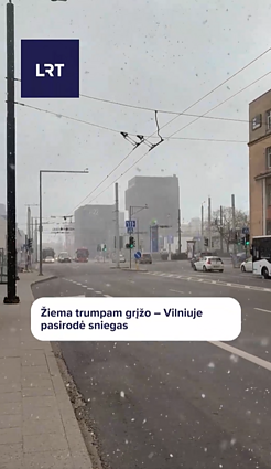 Žiema trumpam grįžo – Vilniuje pasirodė sniegas