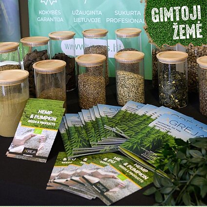 Pridėtinę vertę turintys gaminiai ir pluoštinių kanapių.