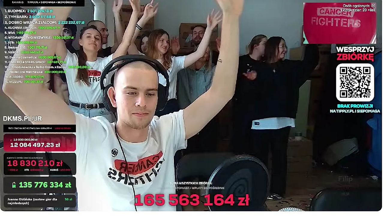 Stopklatka z translacji na żywo