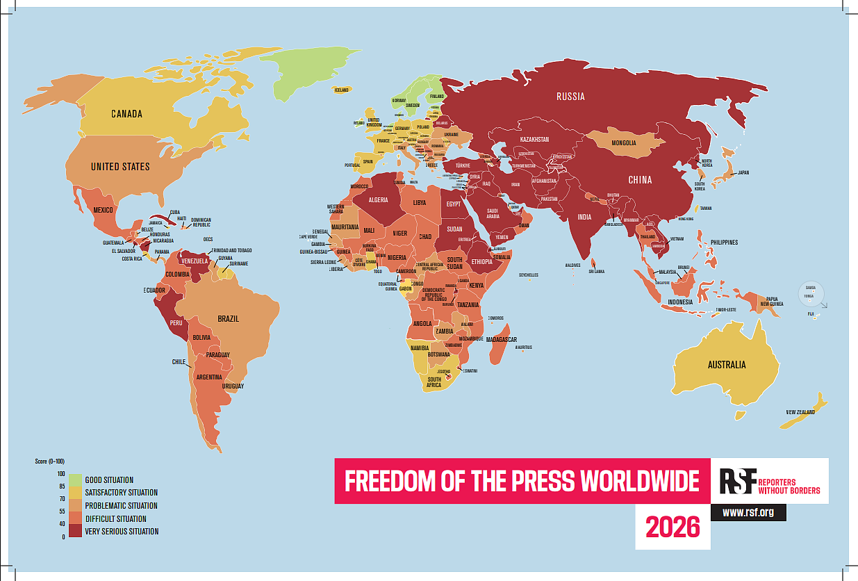 Всемирный индекс свободы прессы за 2026 г.