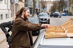 Lietuvos platformų darbuotojų profesinės sąjungos organizuojama akcija