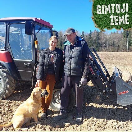 Skuodo rajono ūkininkai Lina ir Gintautas Druskiniai