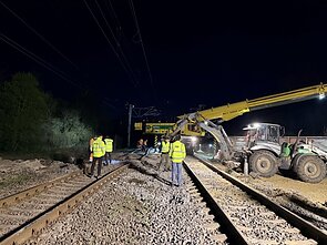 Po traukinio avarijos Kėdainių r. eismas atnaujintas, keleiviai perspėjami dėl vėlavimų