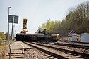 Kauno rajone nuo bėgių nuriedėjo lokomotyvas ir 4 krovininiai vagonai